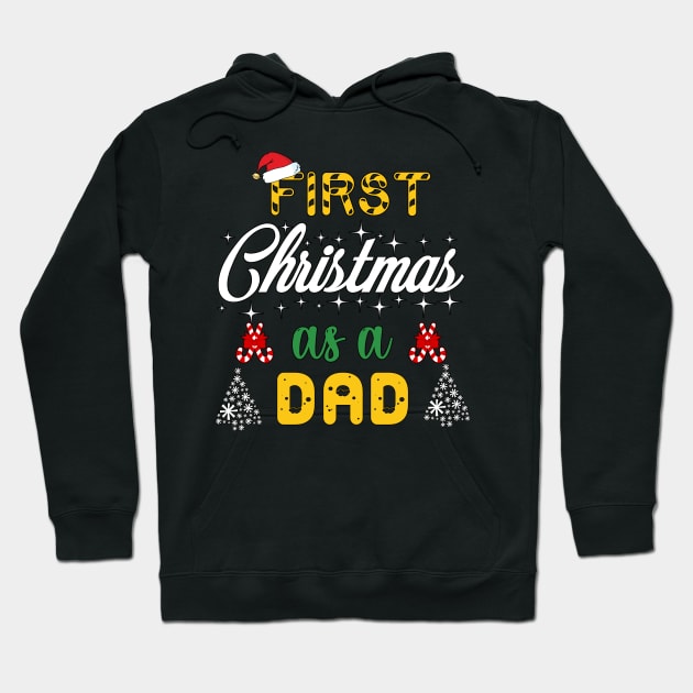 First Christmas as a dad Hoodie by NAM Illustration